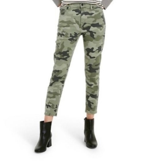 Nili Lotan Womens Jeans Size 4 Green Camo Print High Rise Ankle Skinny Pants New - Picture 9 of 10